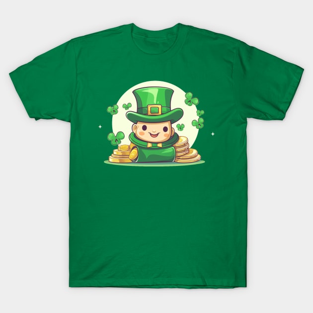 St Patricks day lucky day with shamrock T-Shirt by MilkyBerry